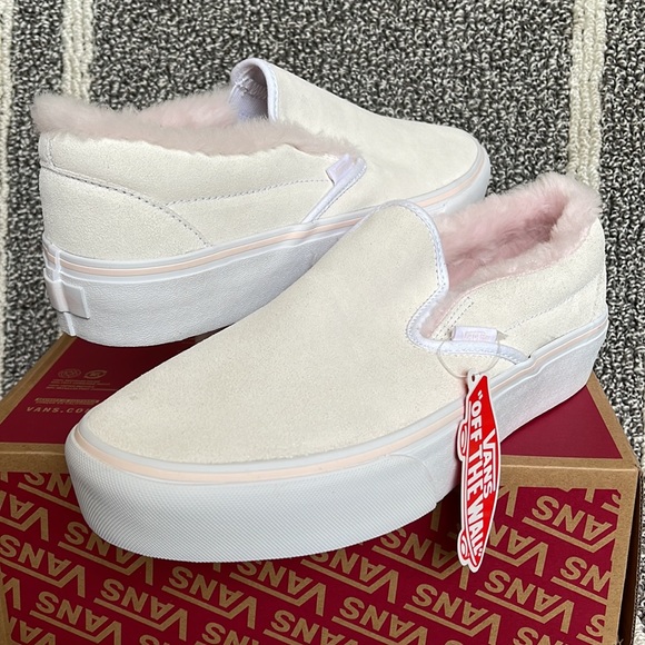 Vans Classic Slip-On Suede / Fur True White WMNS - Picture 9 of 16